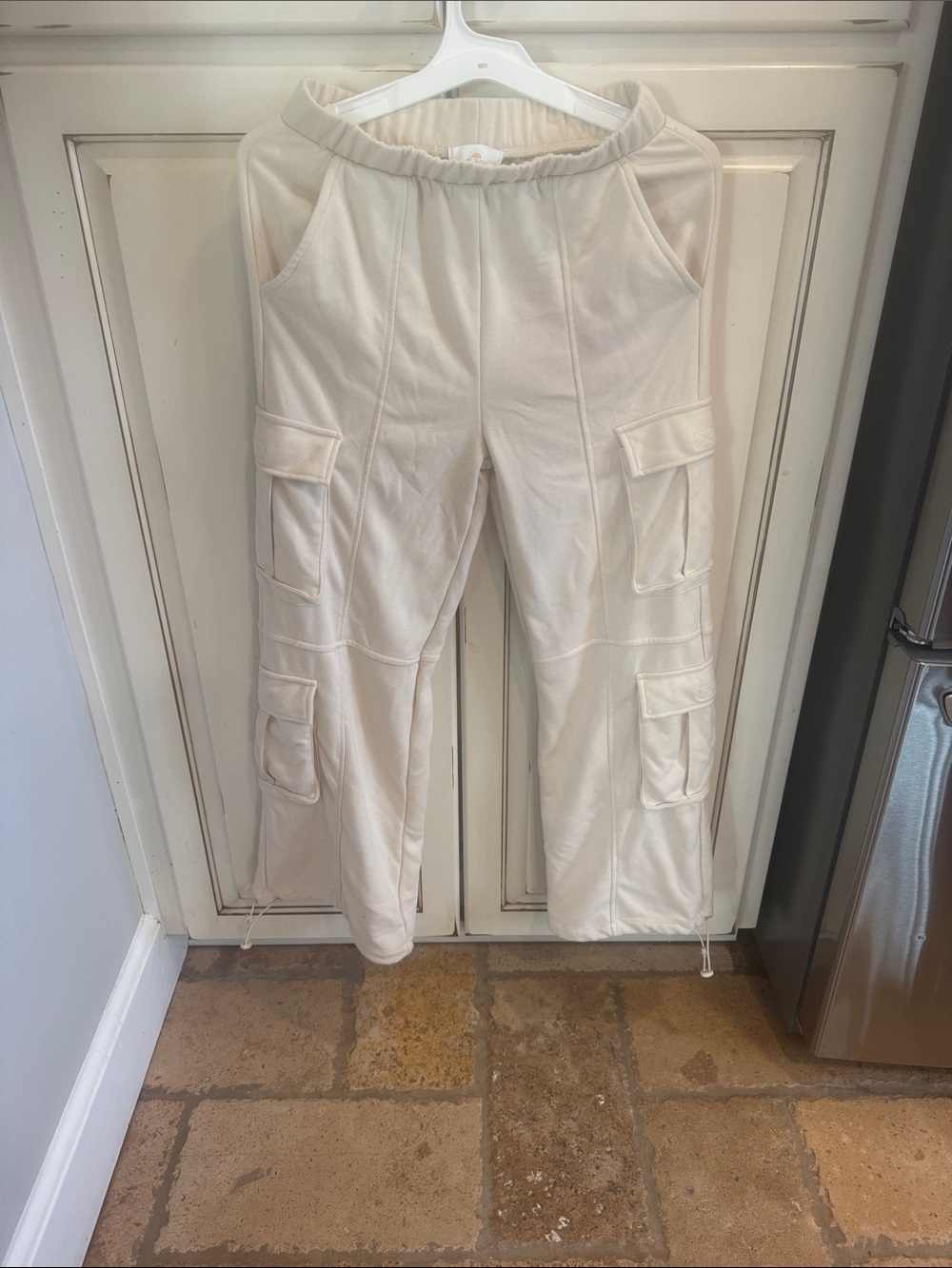 Sunday Cream Cargo Pants with Drawcord Ankles